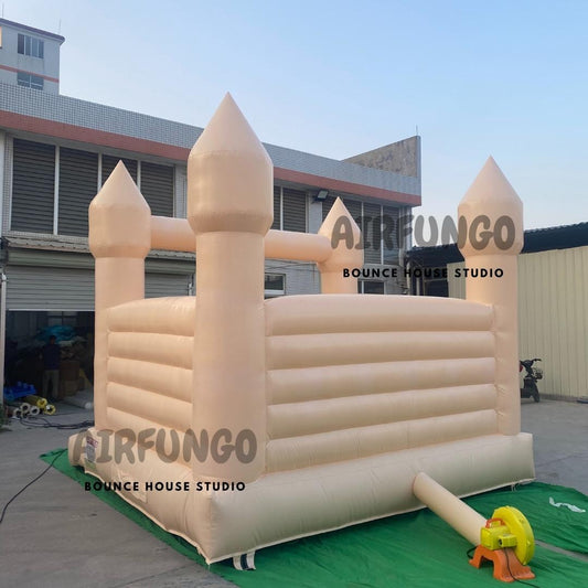 Peach Color Bouncing Castle Inflatatble Bounce House White