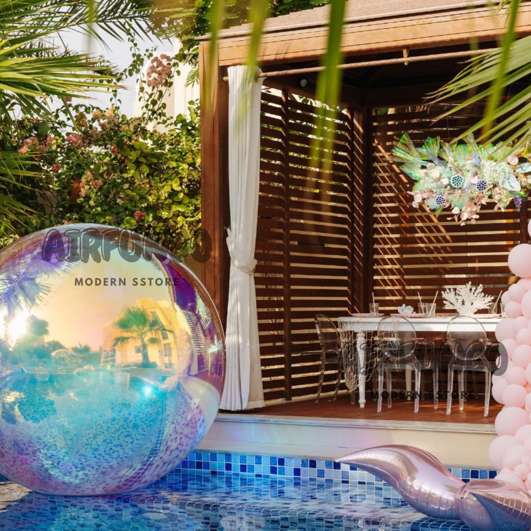 Inflatable Mirror Ball Inflatable Mirror Spheres for Party/Show/Commercial/Advertising/Shopping Mall Decoration(Iridescent Color)