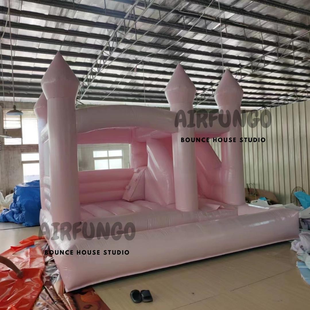 Pink Bouncy House Inflatable Bounce Castle With Slide 3in1 Combo