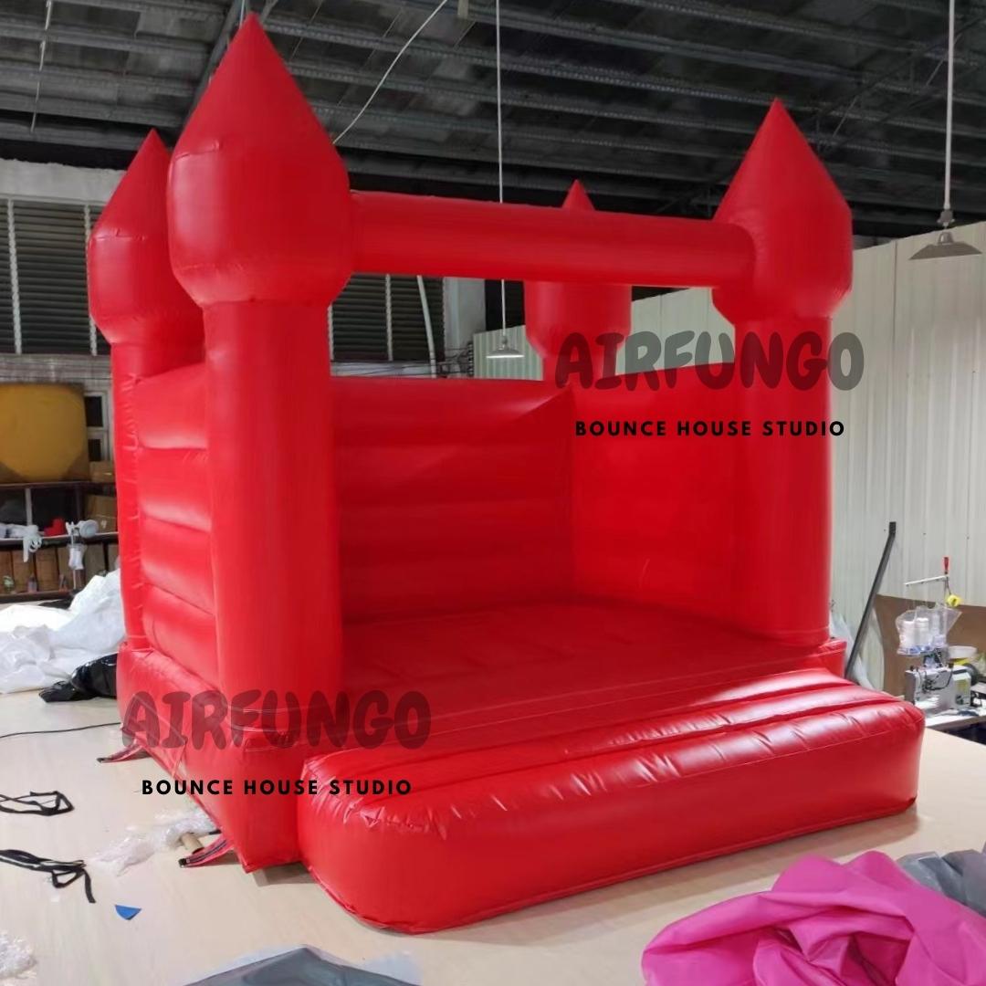 White Wedding Castle Bounce House Inflatable (Red Color)