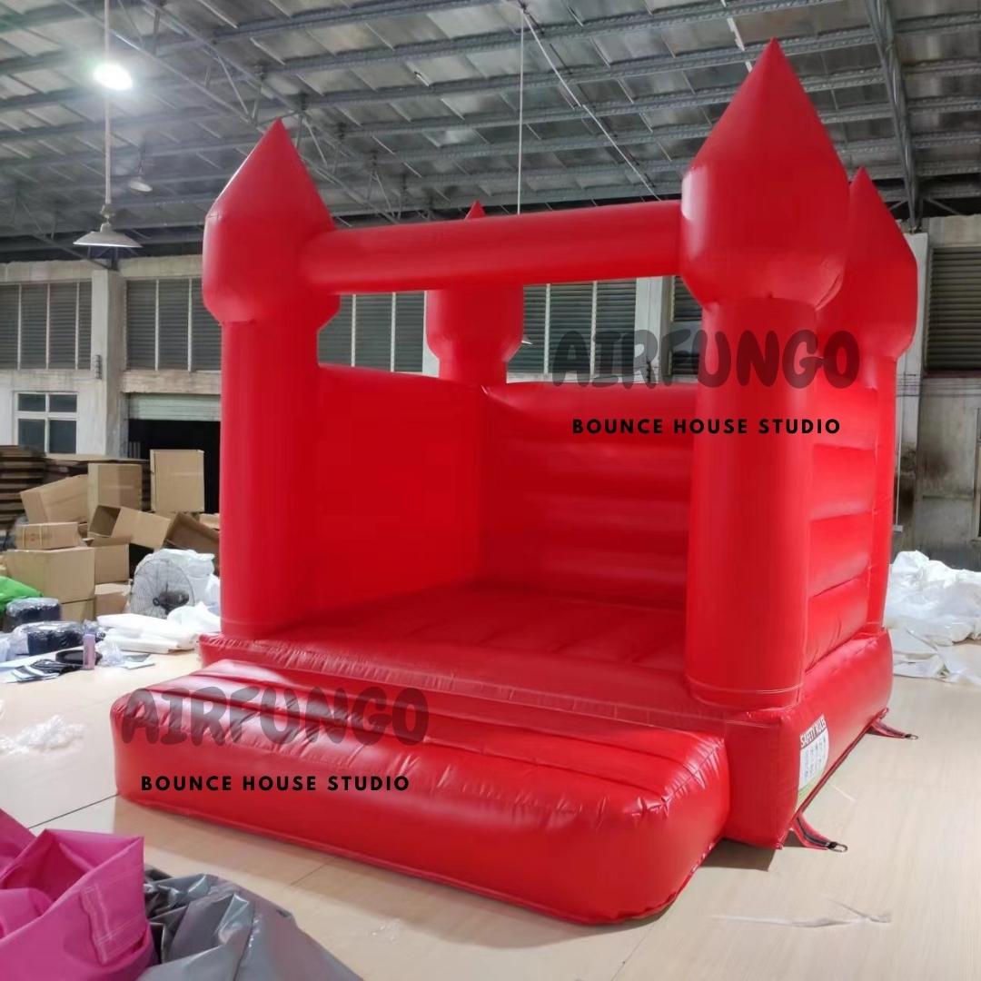 White Wedding Castle Bounce House Inflatable (Red Color)