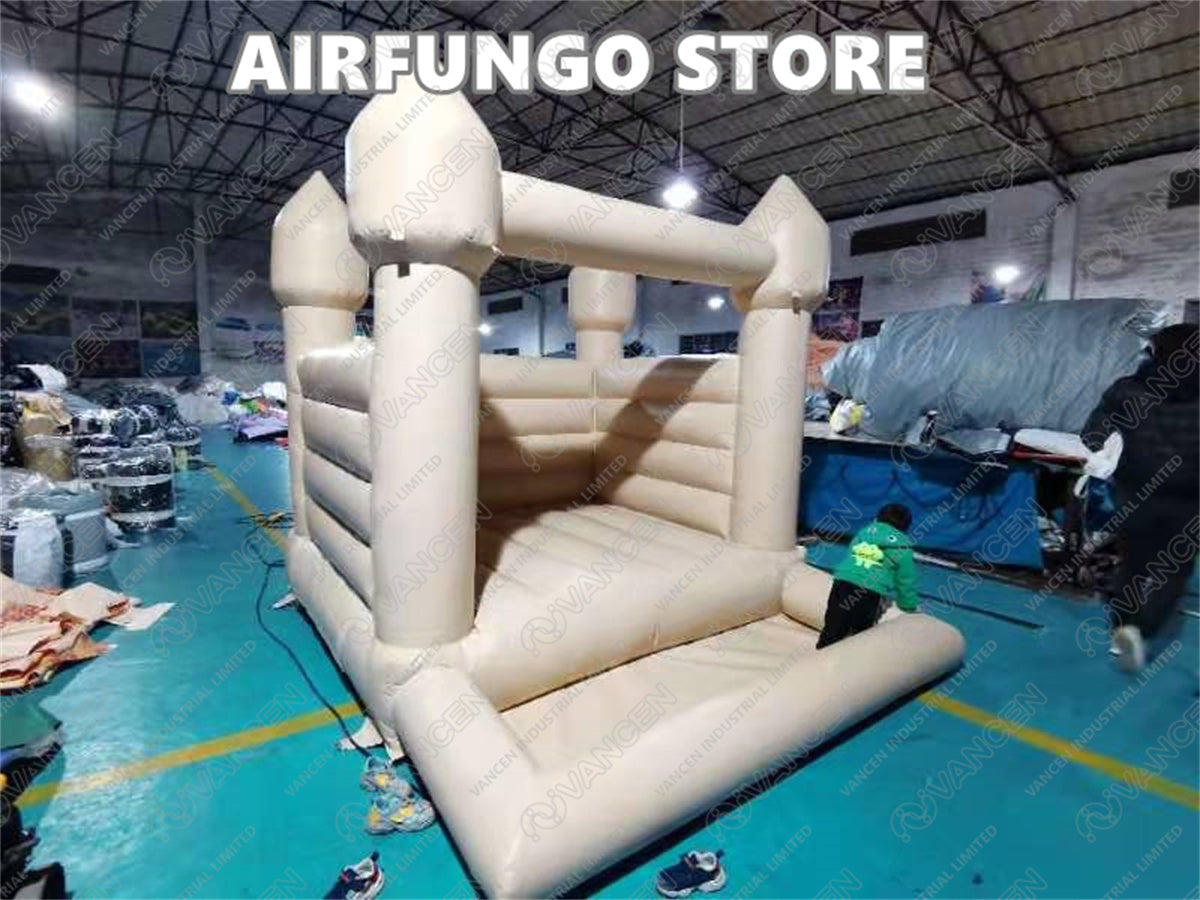 Mini White Bounce House Whit Pit