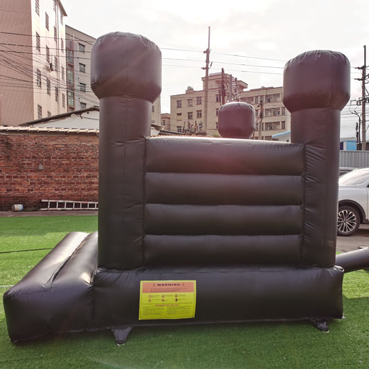 Flat Top Black White Bounce House