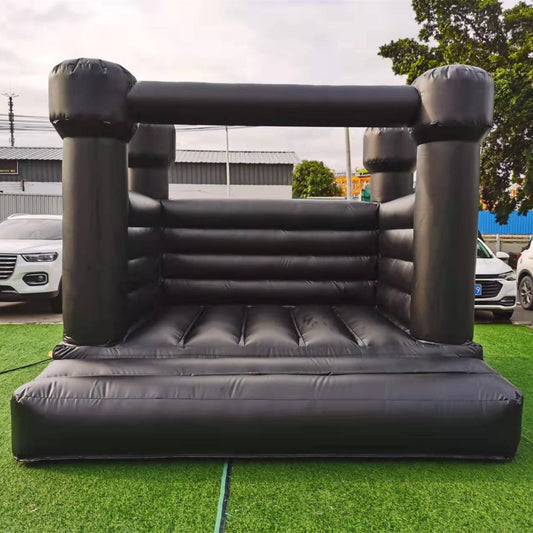 Flat Top Black White Bounce House