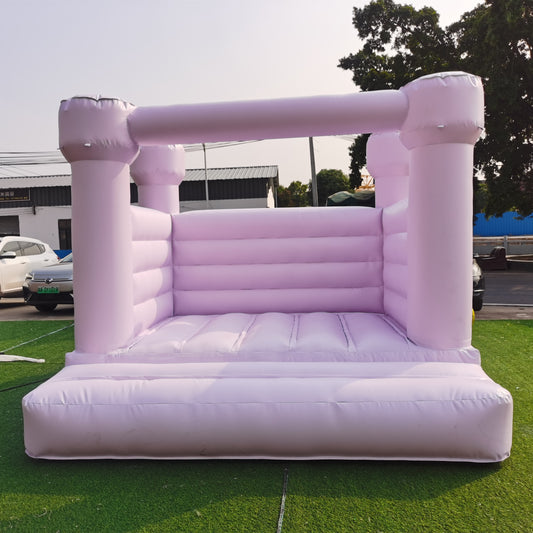 Flat Top Purple White Bounce House
