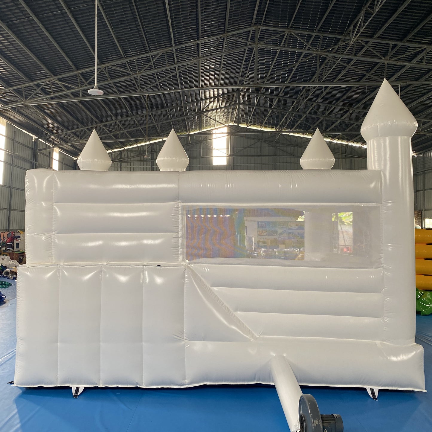 White Bounce House With Ball Pit Combo
