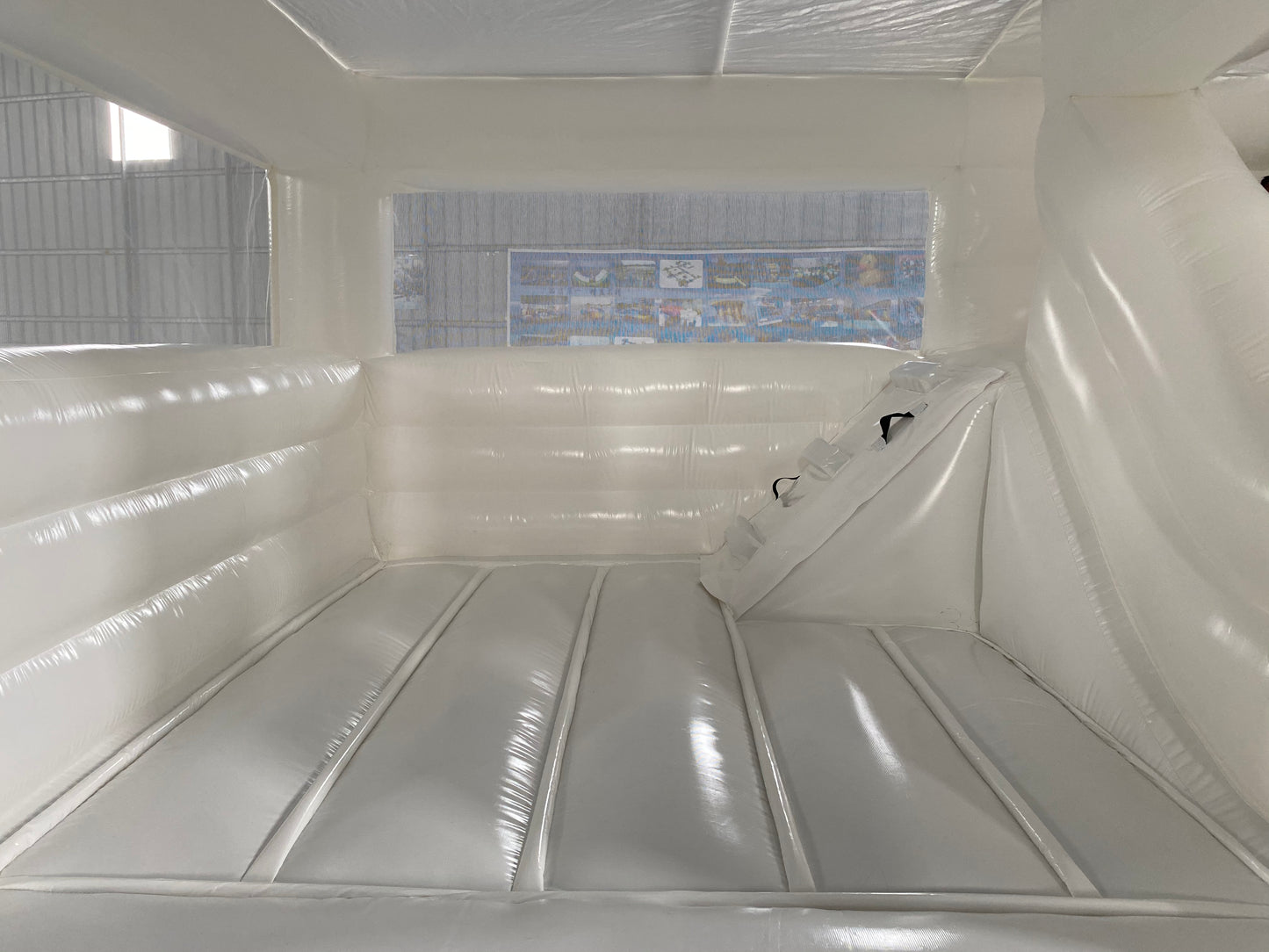 White Bounce House With Ball Pit Combo