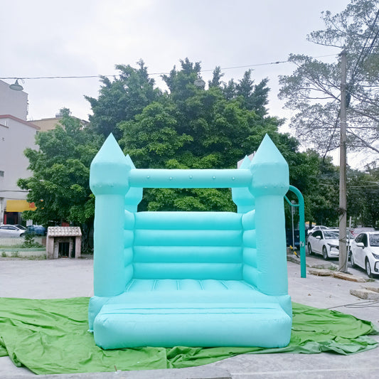 Tiffany Blue White Bounce House