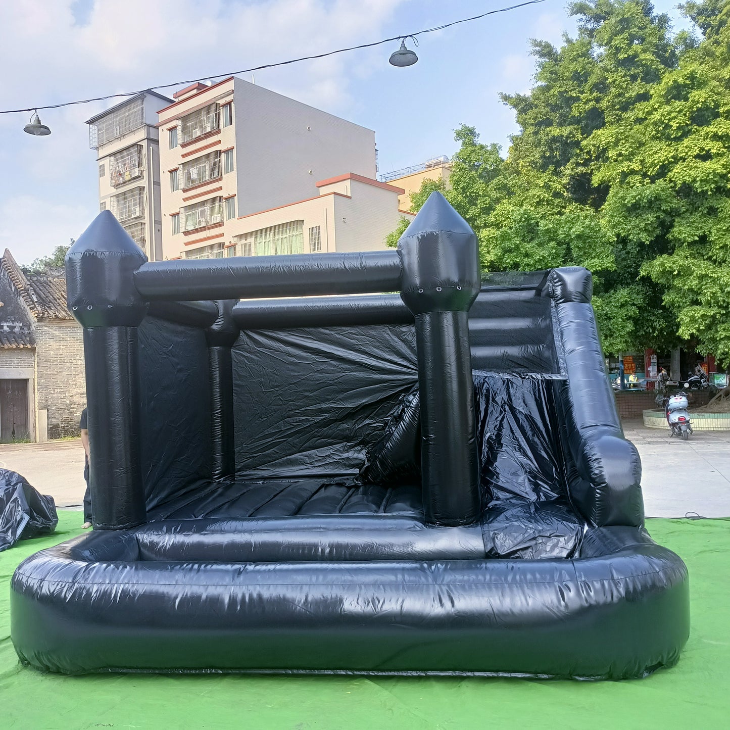 Halloween White Bounce House Modern Black Bounce House Combo