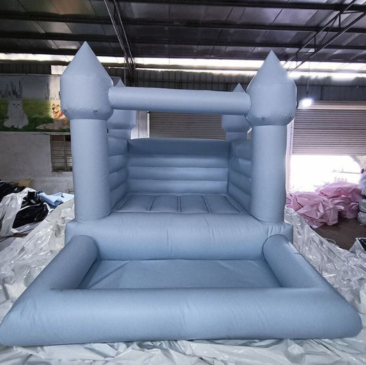 Mini White Bounce House Whit Pit