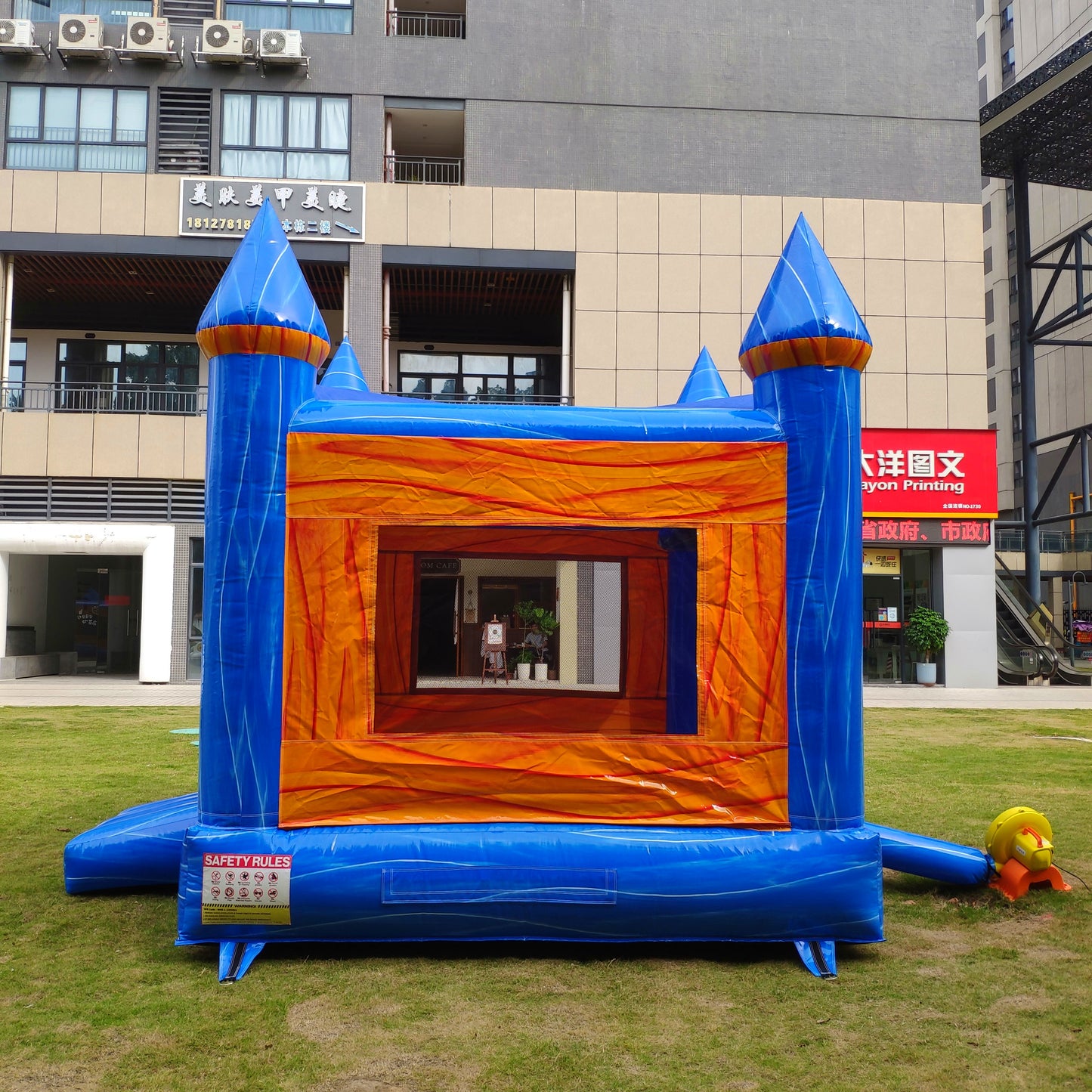 10x11ft Inflatable Bouncy Castle Marble Color Jumper