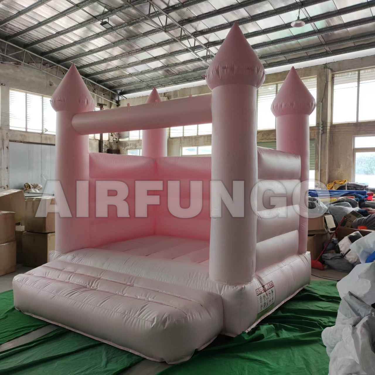 10x10x8ft pink castle white bounce house