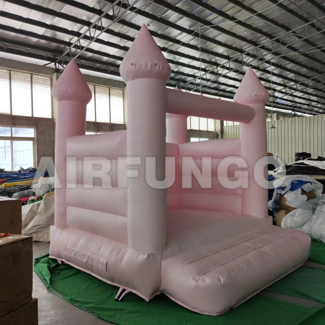 10x10x8ft pink castle white bounce house