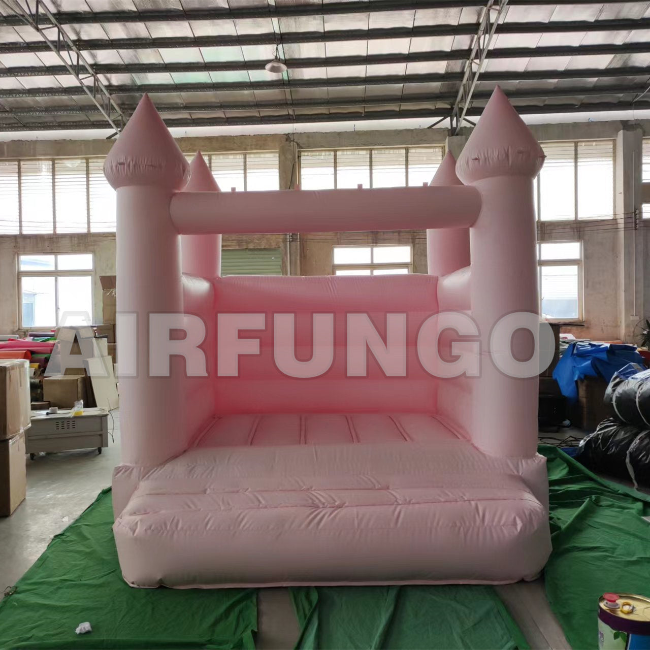 10x10x8ft pink castle white bounce house