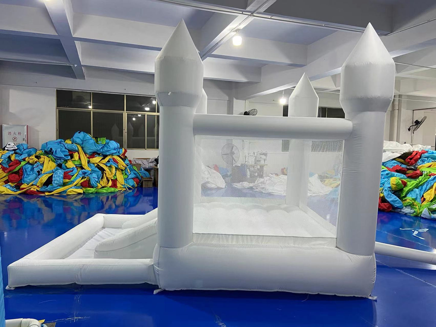 8x13ft Oxford White Bounce House With Ball Pit For Toddler