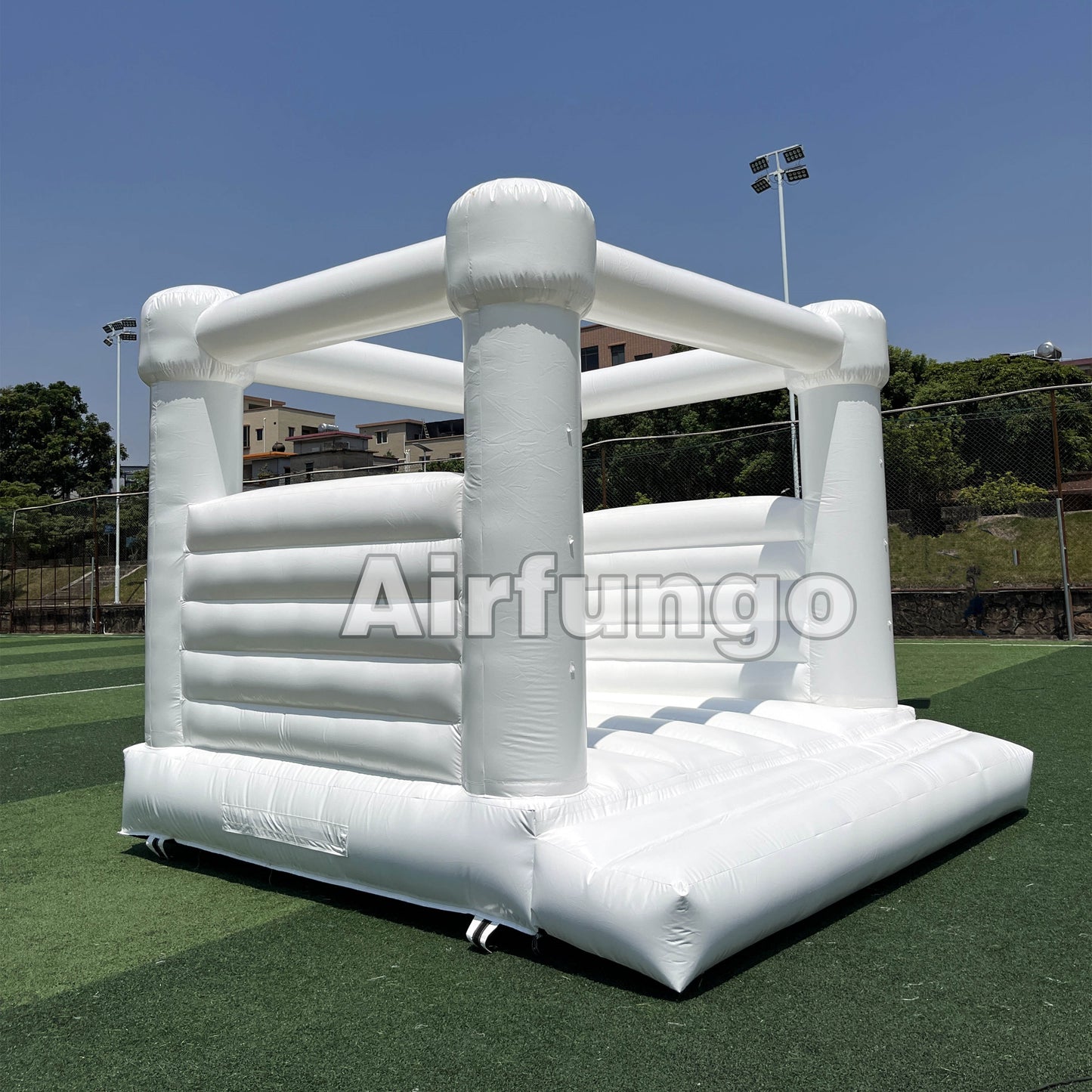 13ft Flat Top White Bounce House Ready To Ship