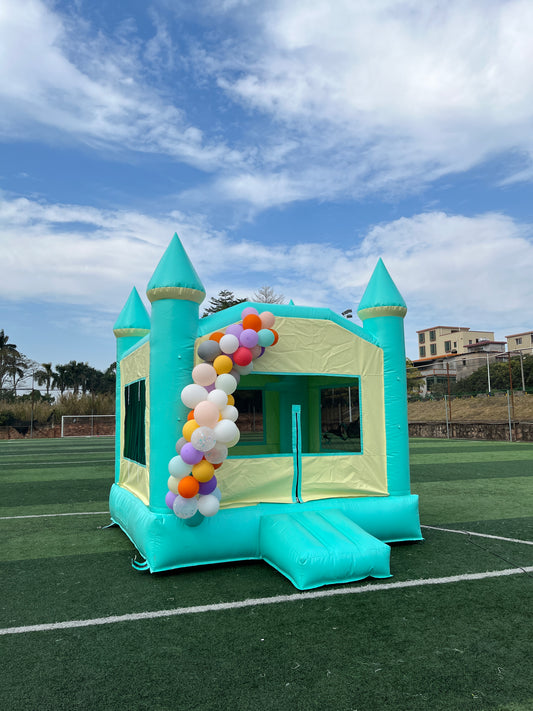 10x11ft Tiffany Green Modern Bouncy Castle Bounce House For Party Rental