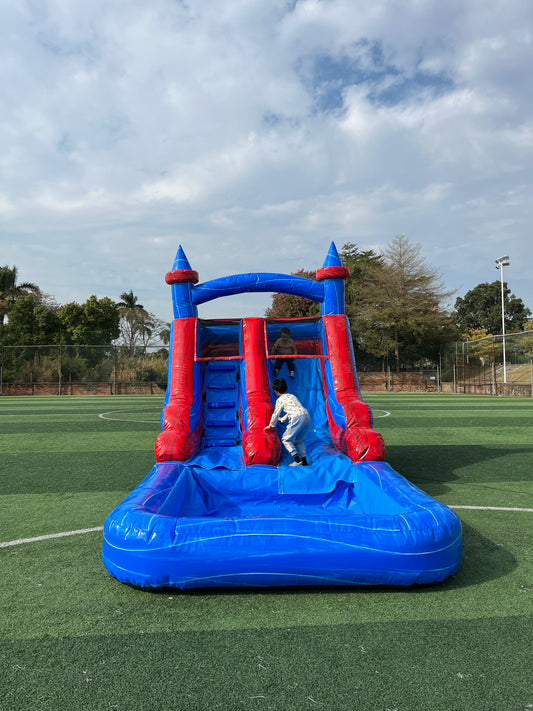20x13ft Spiderman-theme Inflatable water slide with air blower