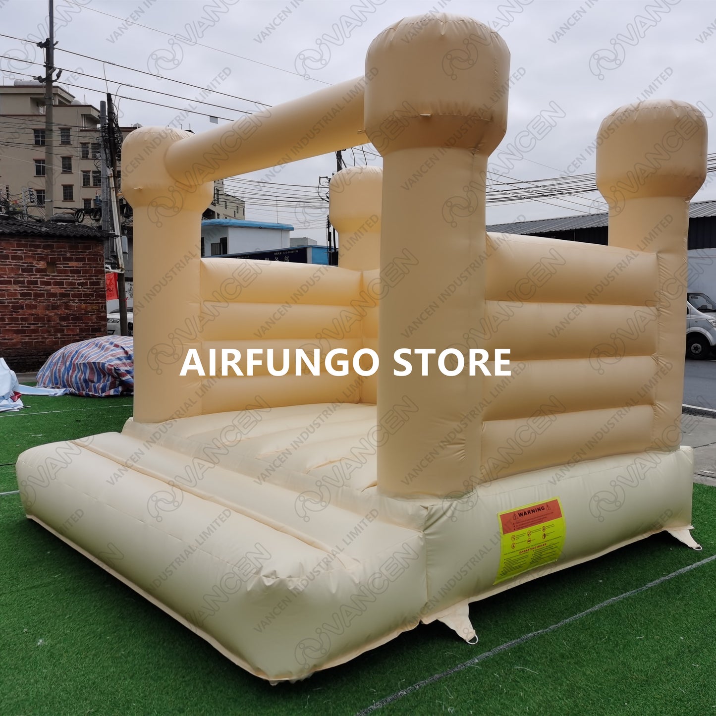 10x10ft peach color white bounce house for sale