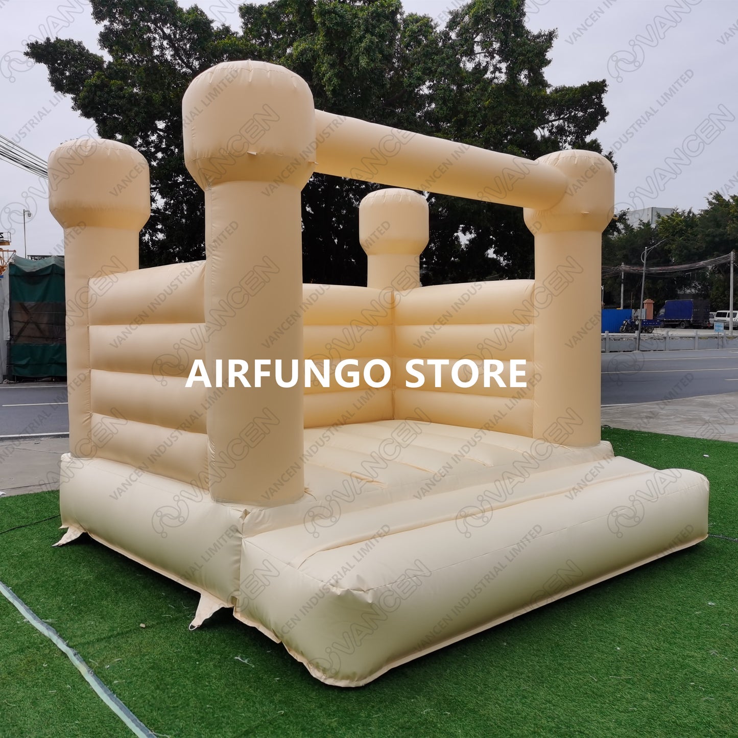 10x10ft peach color white bounce house for sale