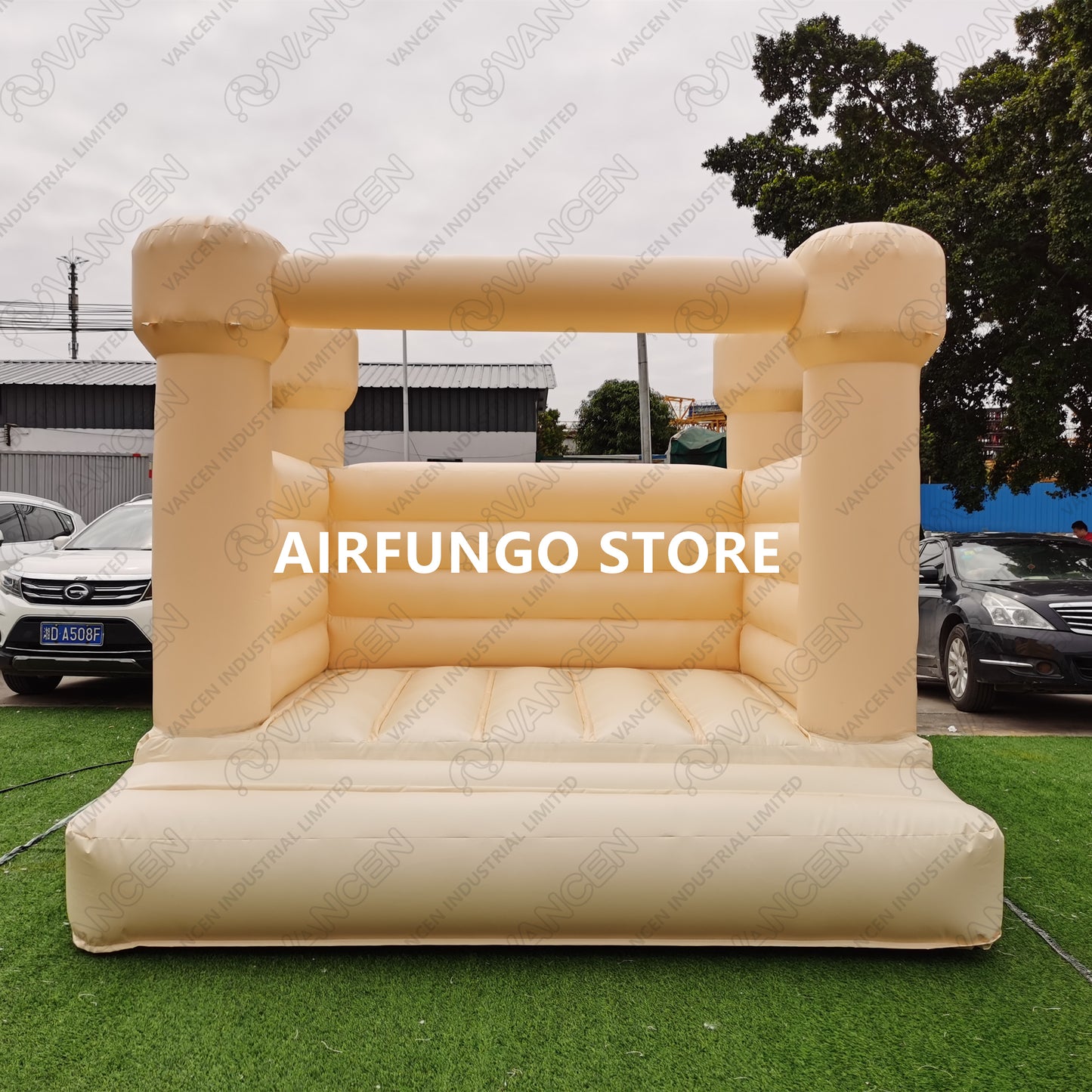 10x10ft peach color white bounce house for sale