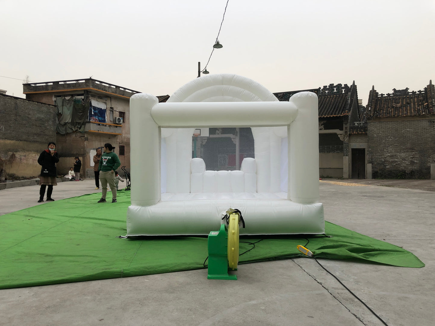 Mini 10ft White Rainbow Bounce House