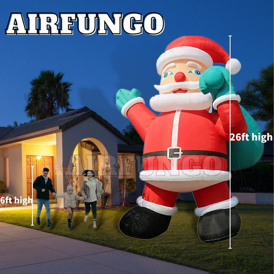 Giant 26Ft Inflatable Santa Claus Christmas