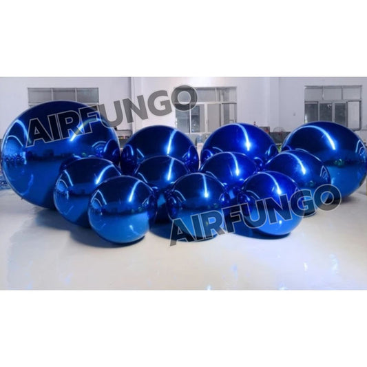 12piece/SET With Air Pump Inflatable Mirror Balls Inflatable Mirror Spheres for Party/Show/Commercial/Advertising/Shopping Mall Decoration(Dark Blue Color)