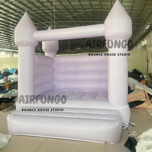 Light Purple Bounce House Inflatable White Castle Moonwalk House