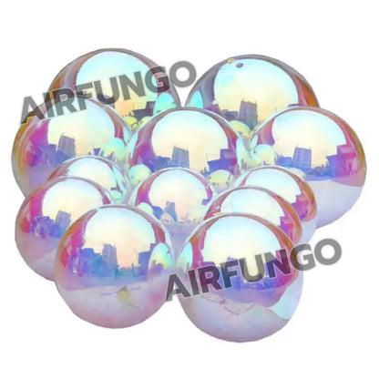 13pcs/kit With Air Pump Inflatable Mirror Balls Inflatable Mirror Spheres for Party/Show/Commercial/Advertising/Shopping Mall Decoration(Iridesent Color)