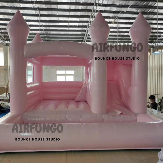 Pink Bouncy House Inflatable Bounce Castle With Slide 3in1 Combo