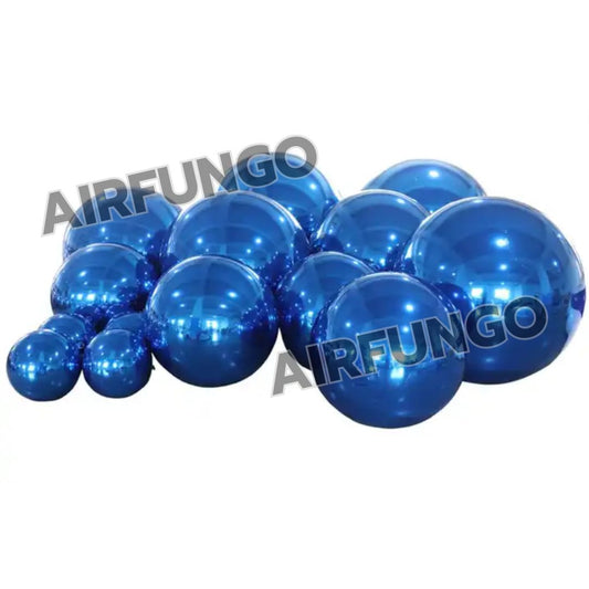 15pcs/kit With Air Pump Inflatable Mirror Balls Inflatable Mirror Spheres for Party/Show/Commercial/Advertising/Shopping Mall Decoration(Light Blue Color)