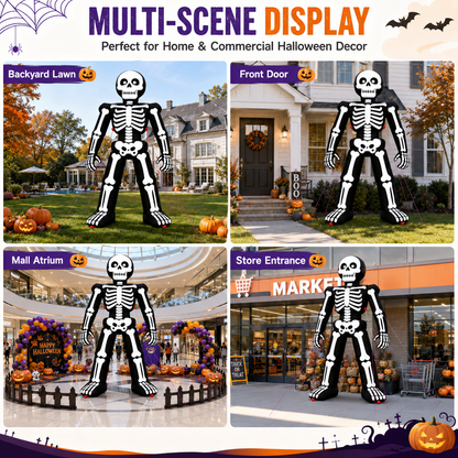 26FT Giant Halloween Inflatable Skeleton Decoration, Light Not Included Yard Outdoor Decor with 480W Blower, Waterproof Inflatable Halloween Decorations for Lawn Garden Party, Holiday Festival