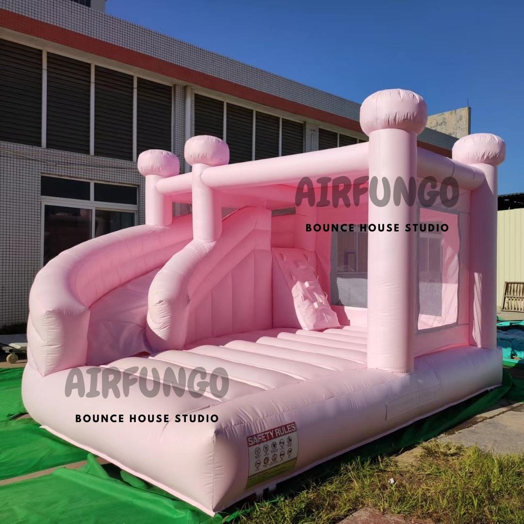 Inflatable Bounce House WIth Slide Pink Bouncy Castle