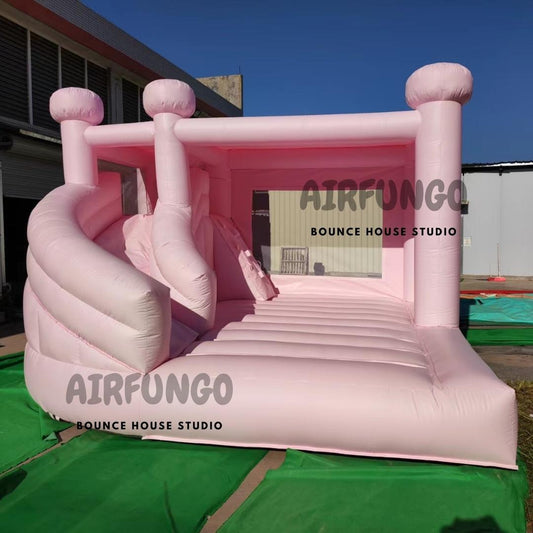 Inflatable Bounce House WIth Slide Pink Bouncy Castle