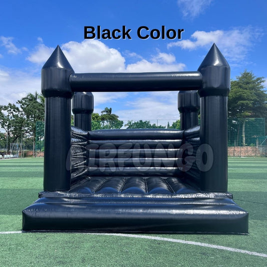 Kids 10/13ft inflatable white bounce house black bouncy castle for halloween