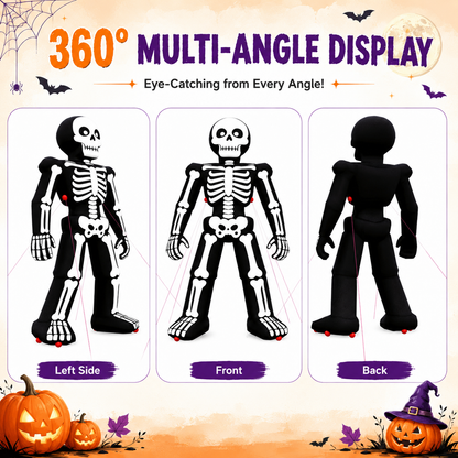 26FT Giant Halloween Inflatable Skeleton Decoration, Light Not Included Yard Outdoor Decor with 480W Blower, Waterproof Inflatable Halloween Decorations for Lawn Garden Party, Holiday Festival