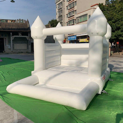 Mini White Bounce House Whit Pit