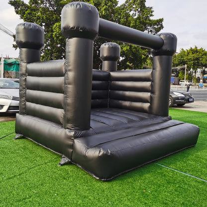 Flat Top Black White Bounce House