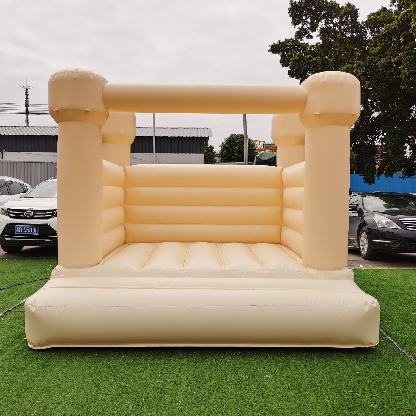 10x10ft peach color white bounce house for sale