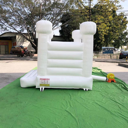 Flat Top White Bounce House Inflatable For Kids