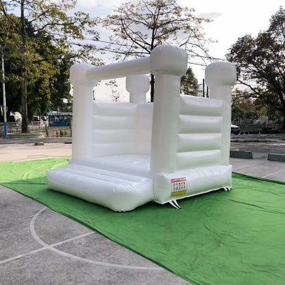 Flat Top White Bounce House Inflatable For Kids