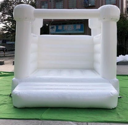 Flat Top White Bounce House Inflatable For Kids