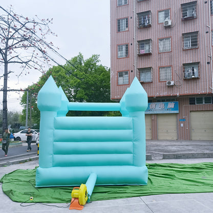 Tiffany Blue White Bounce House