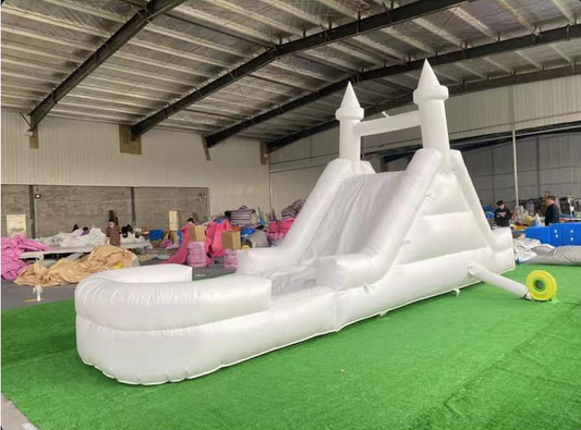 White Modern Inflatable Water Slide Bounce House