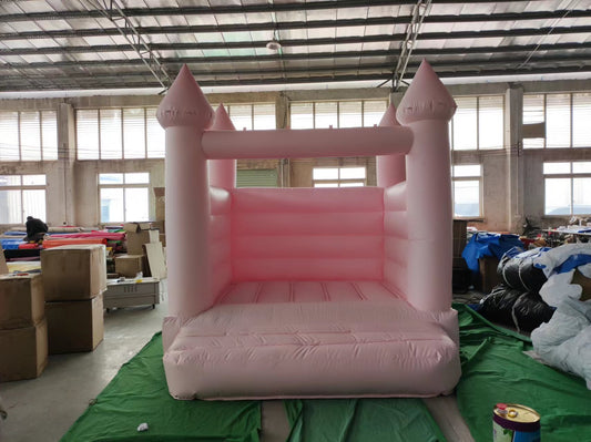 10x10x8ft pink castle white bounce house