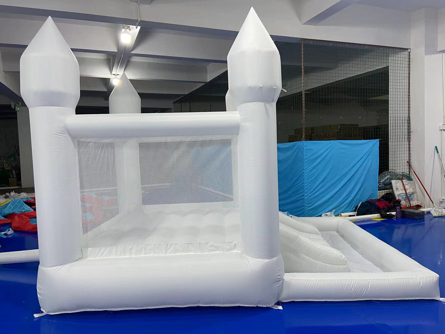 8x13ft Oxford White Bounce House With Ball Pit For Toddler