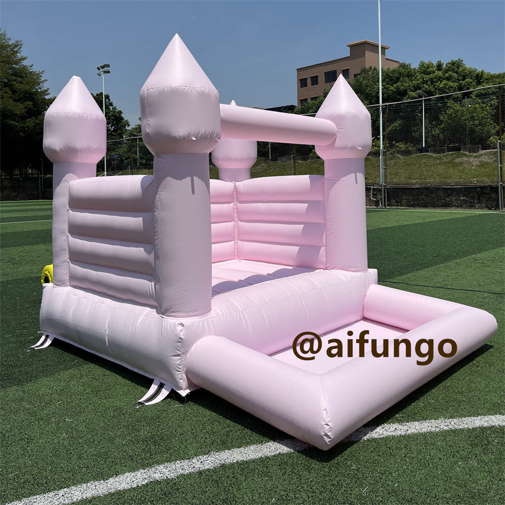 Mini Toddler Inflatable White Bounce House With Pit – Airfungo