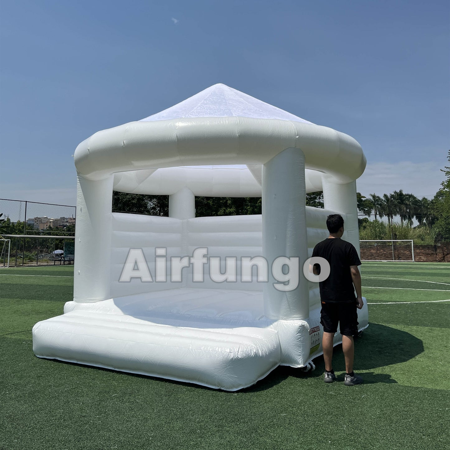 13ft BOHO White Bounce House