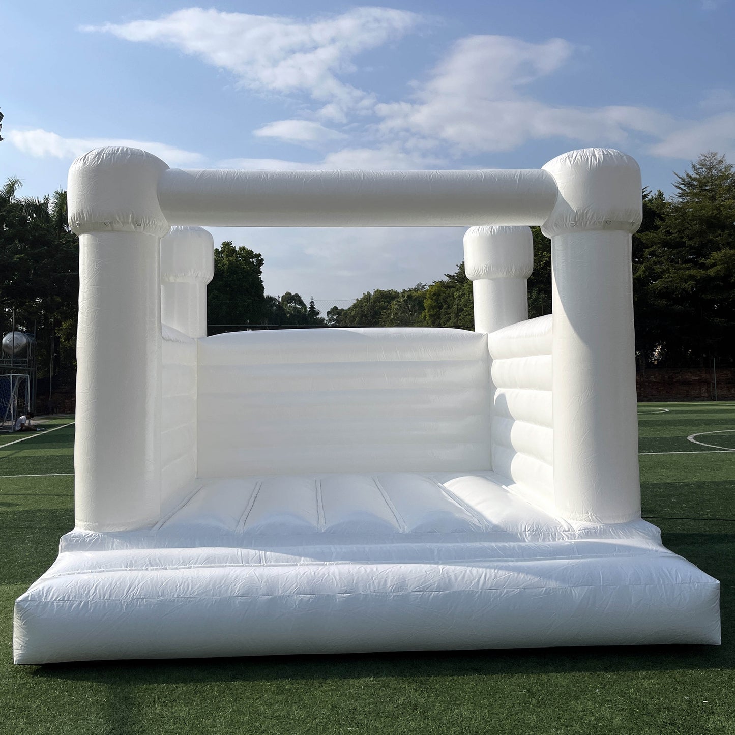 Flat Top White Bounce House Inflatable For Kids